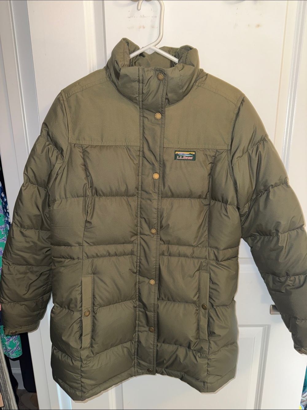L.L. Bean Women’s Olive Puffer Coat